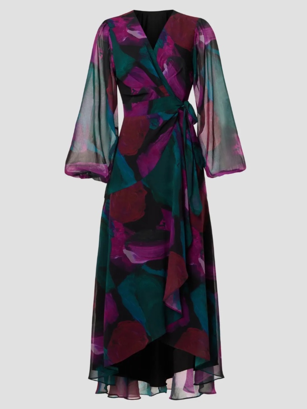 Hutch Bridge Long-Sleeve Wrap Maxi Dress - size XS